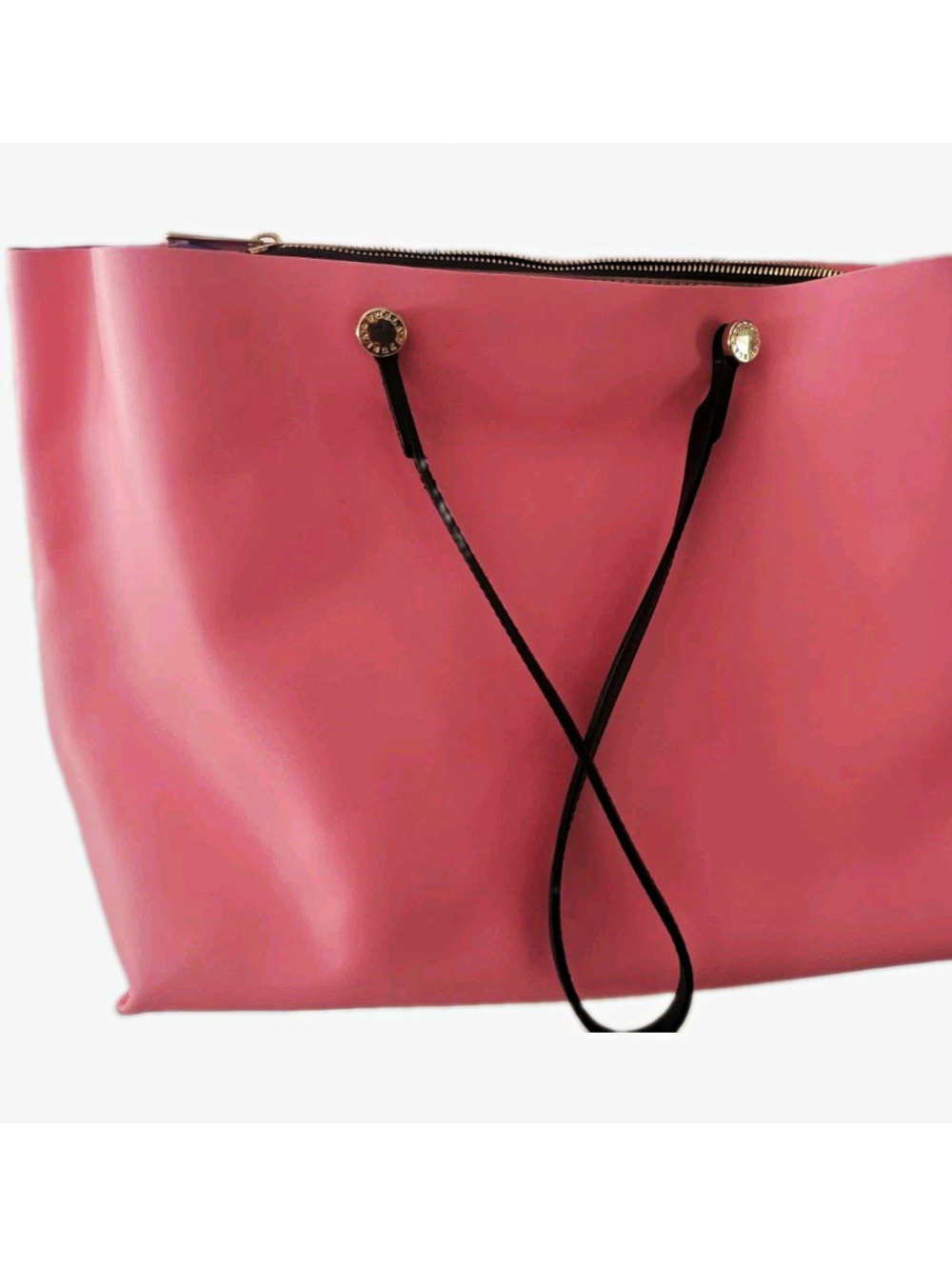 Furla Pink women's Tote Bag w/ Removable Pouch, Zip/Snap Closure, Gold Hardware